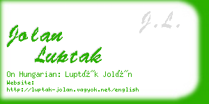 jolan luptak business card